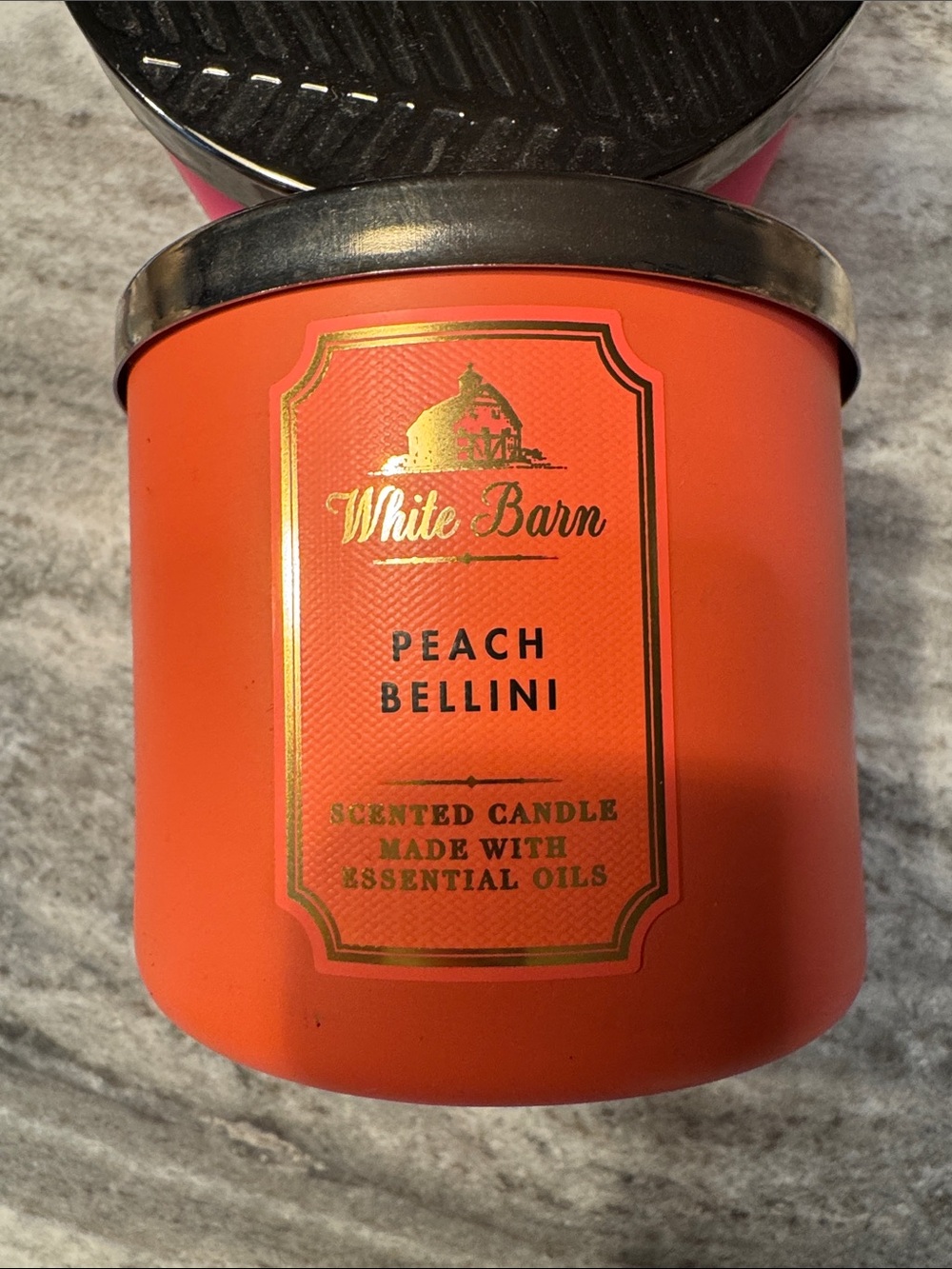 White Barn Peach Bellini Candle 3 Wick
